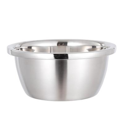 China Viable Thick Salad Mixing Bowls Stainless Steel Deep Basin For Food Washing Large SS Food Container for sale