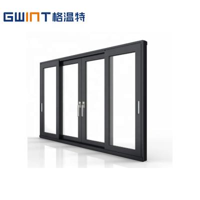 China GWINT 96x80 Heat Insulated Sliding Patio Door Custom Square Shape Aluminum Interior Narrow Frame Sliding Doors Soundproof Patio Doors for sale