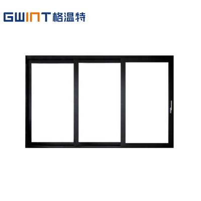 China GWINT Heat Insulation 96 Inch Sliding Glass Door Fashion Design Aluminum Alloy Bedroom Double Glass Cabinet Door For Sale for sale