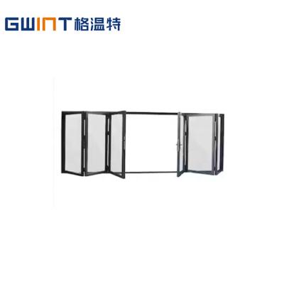 China Thermal Insulation GWINT Australian Standard Exterior Double Glazed Accordion Folding Doors Aluminum Glass Patio Bifold Doors For Sale for sale