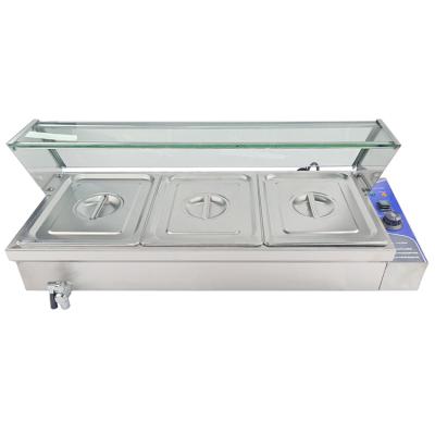 China Bain Marie Restaurant Soup Salad Display Commercial Easily Easily Cleaned Electric Food Warmer for sale