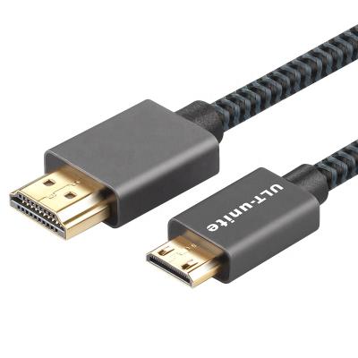 China COMPUTER ULT-Unite Braided Mini HDMI To HDMI Cable 4K For Camcorder Camera for sale