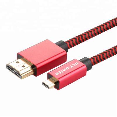 China COMPUTER ULT-Unite Micro HDMI to HDMI 3m Cable 1.2m 2m for for Camcorder Camera Tablet for sale