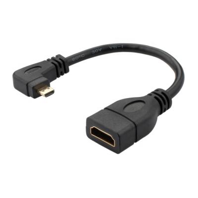 China COMPUTER ULT-Unite Right Angle Micro HDMI Male To Female HDMI Adapter Cable For Camera Camcorder for sale