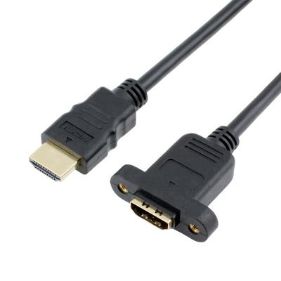 China Wholesale COMPUTER Male To Female Panel Mount HDMI Extension Cable With Embedded Nuts for sale