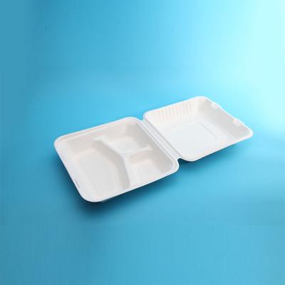 China Food Clamshell Container Bento Form Material Disposable Heat Customizable Biodegradable Lunch Box for sale