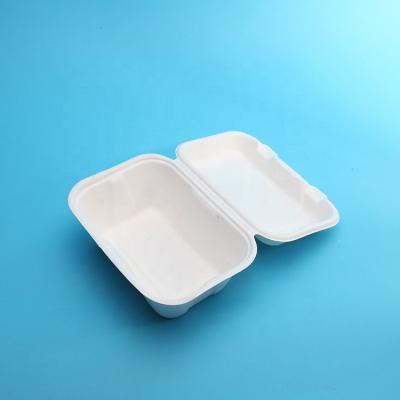 China Biodegradable Food Bagasse Pulp 450ml Clamshell for sale