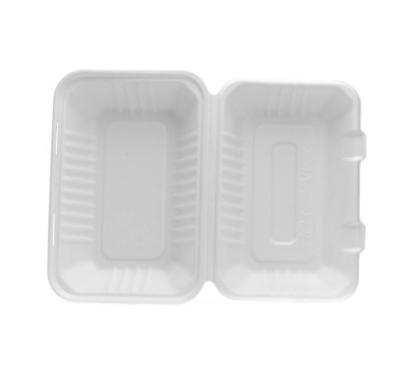 China Bagasse Water And Oil Resistant Biodegradable Pulp Tableware Disposable Take Out Lunch Box 22.8*15.4*7.8cm for sale