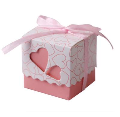 China Recycled Materials Like Heart Cardboard Wedding Candy Gift Box Paper Candy Box for sale