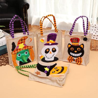 China Eco-friendly Candy Bag Witch Pumpkin Halloween Gift Nonwoven Bag With Handle Halloween Decorations for sale