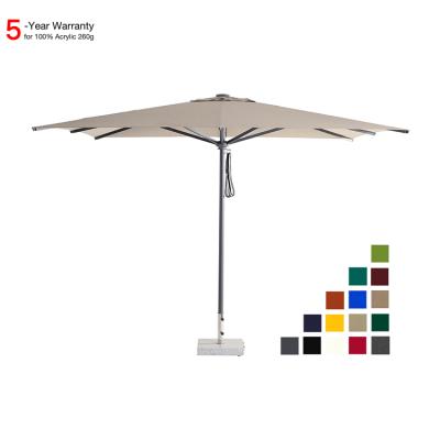 China 100% Rust Resistant Solution-dyed Polyester Large Umbrella Tent Patio Furniture Sets Outdoor Umbrella Restaurant for sale