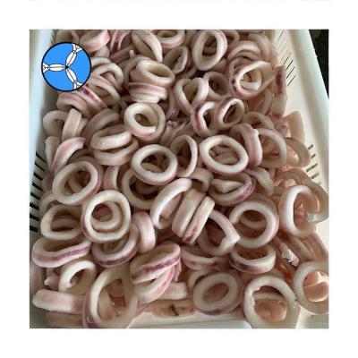 China SANFENG FROZEN SEAFOOD Todarodes Squid Rings Skin on Calamari Ring for sale