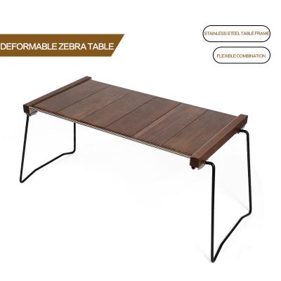 China Tnr Outdoor Table Camping Equipment Igt Easy-carry Solid Wood Folding Portable Multifunctional Tactical Combination Table for sale