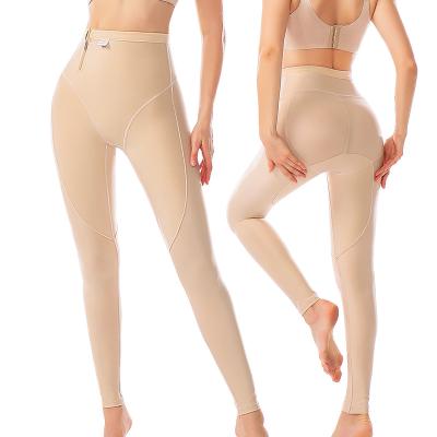 China Women's High Waist Shapewear Barrel Lipo Liposuction Post Surgery Antibacterial Compression Garments Wholesale Postpartum Gaiters for sale