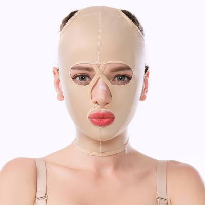 China Anti Bacterial Anti Wrinkle V Line Slimming Full Face Lift Up Strap Belt Shaper V-Face Sculpting Shapewear for sale