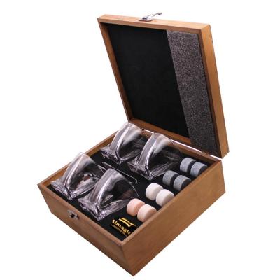 China New Arrival Natural Sustainable Certification Soapstone Material Whiskey Stone and Decanter Gift Set for sale