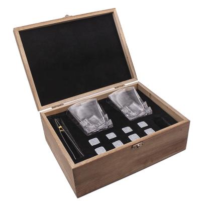 China Viable Bar KTV Whiskey Stones Rocks Set With Drinking Glass For Wine Beer Fridge for sale