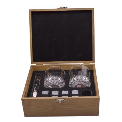 China Viable Newcomer Gift Set with Whiskey Stones Driinking Glass Velvet Bags and Clips for sale