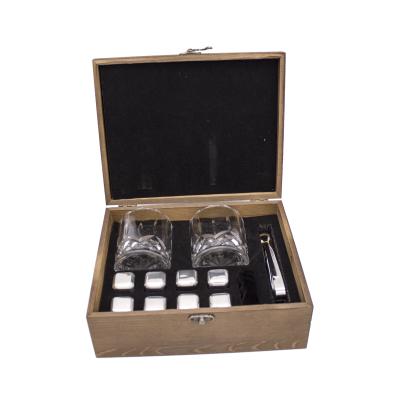 China Factory Direct Sale Viable Cooling Ice Stones Fit Stainless Steel Whiskey Stones Gift Set for sale