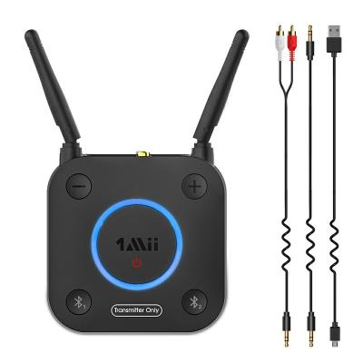 China Dual Antenna with aptX LL 1Mii B06TX aptX HD/ll Bluetooth 5.0 Transmitter for TV, Coaxial AUX/RCA Optical Sender Wireless Audio Adapter for sale