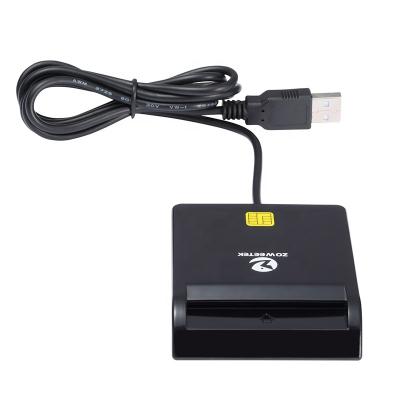 China ABS Zoweetek EMV USB IC Smart Card Reader ISO 7816 Credit Smart Card Reader Writer with SDK for sale