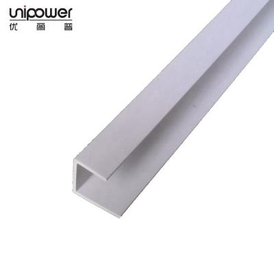 China Unipower factory PVC environmental friendly slatwall panel accessories finish trim slatwall panel cap for sale