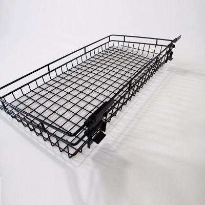 China Garage Storage Metal Slatwall Baskets Metal Wire Locker Stocked Hook Display for sale