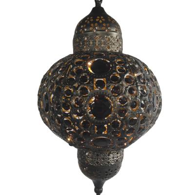 China Antique Moroccan Warehouse Color Iron Pendant Cooper Hanging Lamps for sale