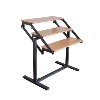 China Quality Sustainable Craft Wood Folding Rack Metal Universal Tables for sale