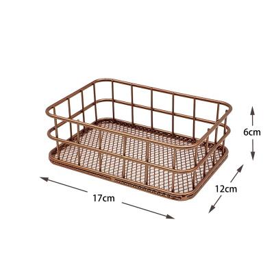 China Salon New Products Home Accessories Desktop Pen Book Thing Organizer Metal Wire Storage Rack for sale