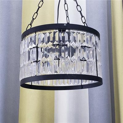 China Residential Modern Frame 4 Round Modern Metal Pendant Light Acrylic Ceiling Crystal Marie Chandelier Lighting for sale