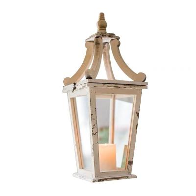 China Home Decoration Hot Selling Handmade Lanterns Candle Holder Wooden Decor for sale