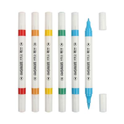 China Color Paint Marker 12/ 24/36 Colors double head  Paint Acrylic Markers  Bullet Tip Drawing Art Markers Acrylic Waterborne Ink for sale