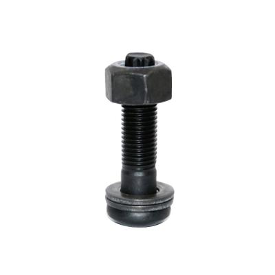 China Custom Industry Bolt Gb5785 Hexagon Head Western Hex Tooth Bolts 8.8 Tooth Hexagon High Strength Black Fine Bolts for sale