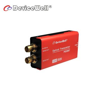 China Up To 12 SDI Devicewell PD2007 12G SDI Fiber Optic Video Converter Without Optical Module for sale