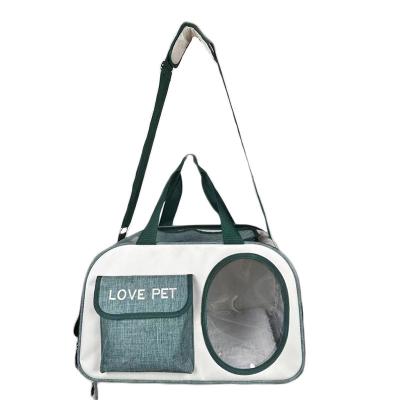 China Small Pet Shoulder Messenger Portable Durable Comfortable Travel Pet Carrier Breathable Stocked Bag for Dogs and Cats for sale