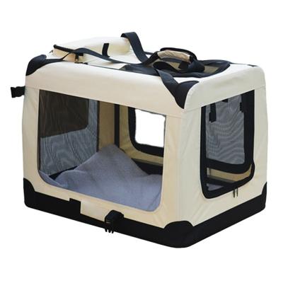 China Outdoor Breathable Foldable Portable Cat Dog Crate Travel Carrier Pet Dog Tent Viable Suitcase Bag for sale