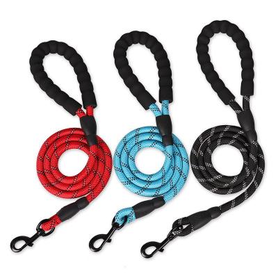 China Stocked Tracking Dog Leash Reflective Rope Waterproof Nylon Dog Leash No Slip No Pull Training Lead Leashes For Medium Large And Small Dogs for sale