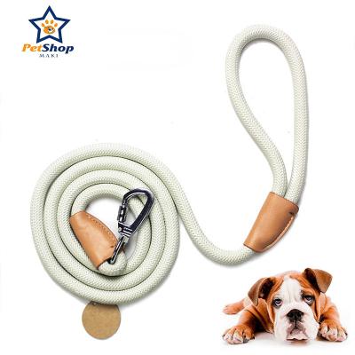 China 2023 New Design Reflective Custom Strong Comfortable Extremely Durable Dog Slip Rope Leash Multiple Colors Lead Dog Leash Dog Rope Leash for sale