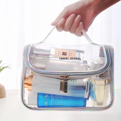 China Fashion Unisex Waterproof Toiletries Storage Bag Large Capacity Portable Transparent PVC Cosmetic Bag for sale