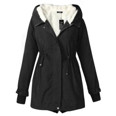 China Breathable winter clothes for women warm cotton clothing cold proof mid length cotton hoodies winter thick coat for sale