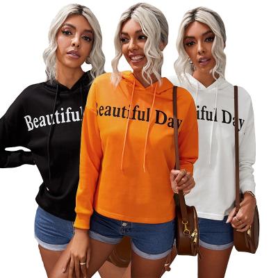 China 2021 Popular Custom Hot Sale Anti-Wrinkle Lovely Day Letters Printed Women Graphic Hoodie for sale