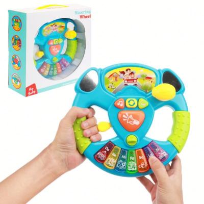 China ABS Driving baby racing  simulated steering wheel toys pretend play learning toy for kids Christmas gifts for sale