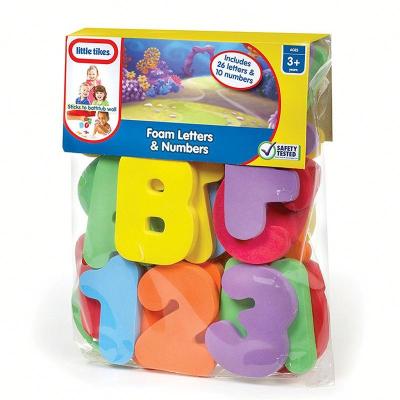 China Foam toy Custom 36 pcs Educational bath eva foam toy letters and numbers bath toys 0.8cm for sale