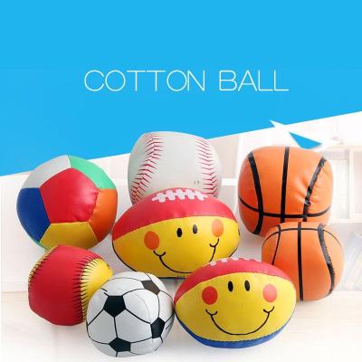 China Cotton Wholesale stuffed toy soft Juggling Ball Sport Toy Plush Stuffed Soccer Football baby Ball toy On Sale for sale