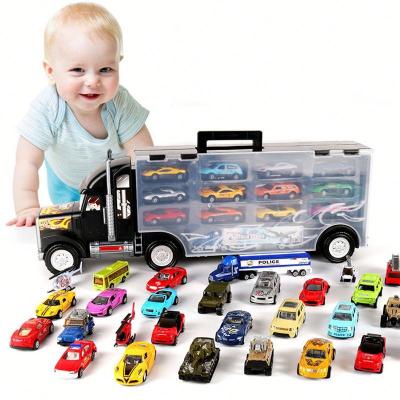 China Diecast Toy Christmas gift 13 pcs alloy transport Car Carrier car toy garage diecast cars truck toys for sale