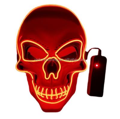 China Light. Art Creativity LED Light up fun Halloween mask costumes scary mask for party supplies cosplay glowing mask for kids adult for sale