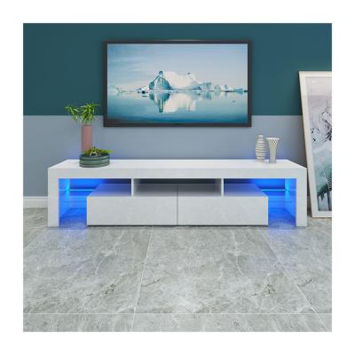 China Multifunctional 200CM TV Stand Cabinet LED Light High Glossy With Storage Cupboard for sale