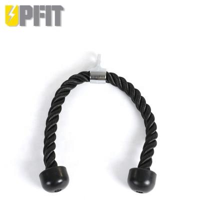 China High Quality Accessories Heavy Capacity Fitness Cable Attachment Gym Tricep Black Rope for sale