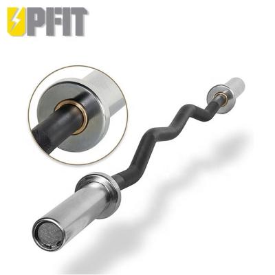 China UPFIT Universal Barbell Gym Bar for Power Rack, Weight Lifting Bar EZ Loop Exercise for sale